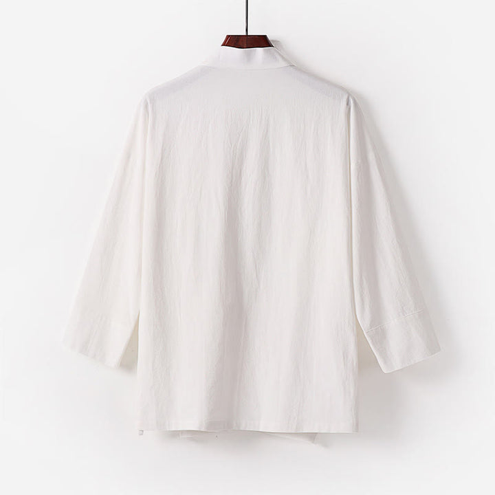 Conjunto de 2 piezas de kimono de algodón con cordones y pantalones anchos hasta los tobillos con bolsillos para hombre , con Buddha Stones - image 19