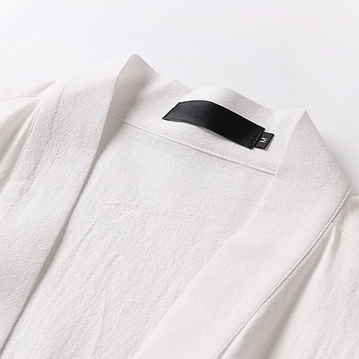 Conjunto de 2 piezas de kimono de algodón con cordones y pantalones anchos hasta los tobillos con bolsillos para hombre , con Buddha Stones - image 22