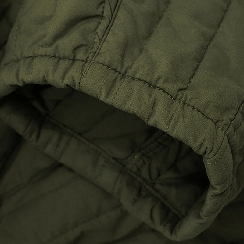 Pantalones harén de algodón para mujer con diseño de bloques de color liso de invierno y bolsillos de Buddha Stones - image 26