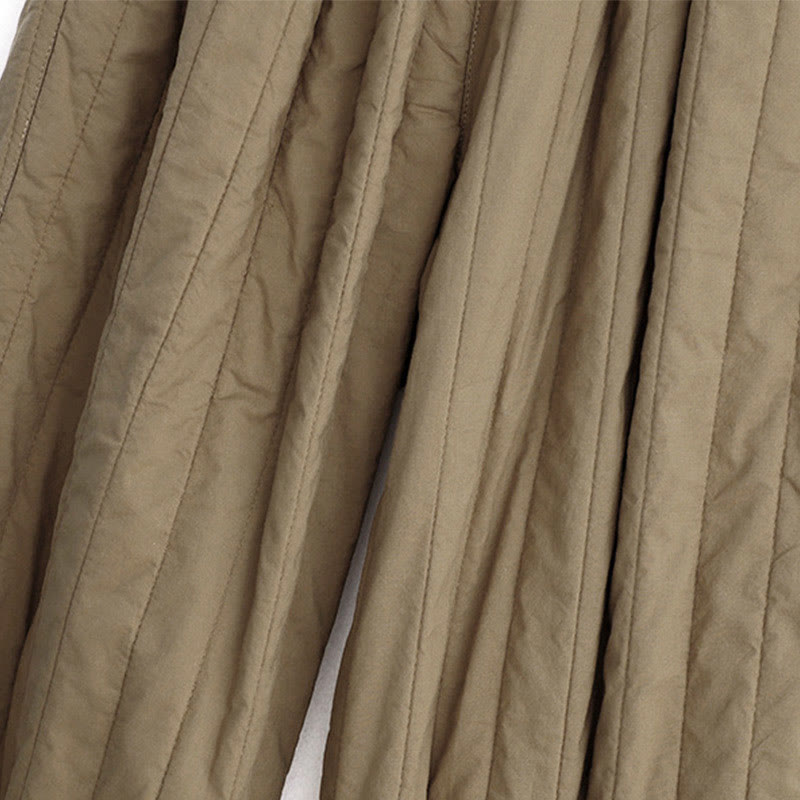 Pantalones harén de algodón para mujer con diseño de bloques de color liso de invierno y bolsillos de Buddha Stones - image 6