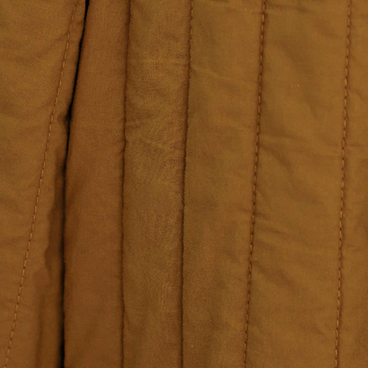 Pantalones harén de algodón para mujer con diseño de bloques de color liso de invierno y bolsillos de Buddha Stones - image 32