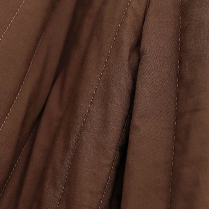 Pantalones harén de algodón para mujer con diseño de bloques de color liso de invierno y bolsillos de Buddha Stones - image 18