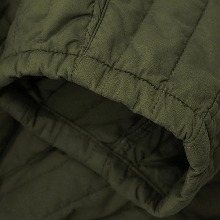 Pantalones harén de algodón para mujer con diseño de bloques de color liso de invierno y bolsillos de Buddha Stones - image 26