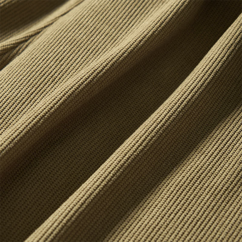 Pantalones harén de cintura alta con bolsillos para mujer Buddha Stones Commute Fall Corduroy - image 8