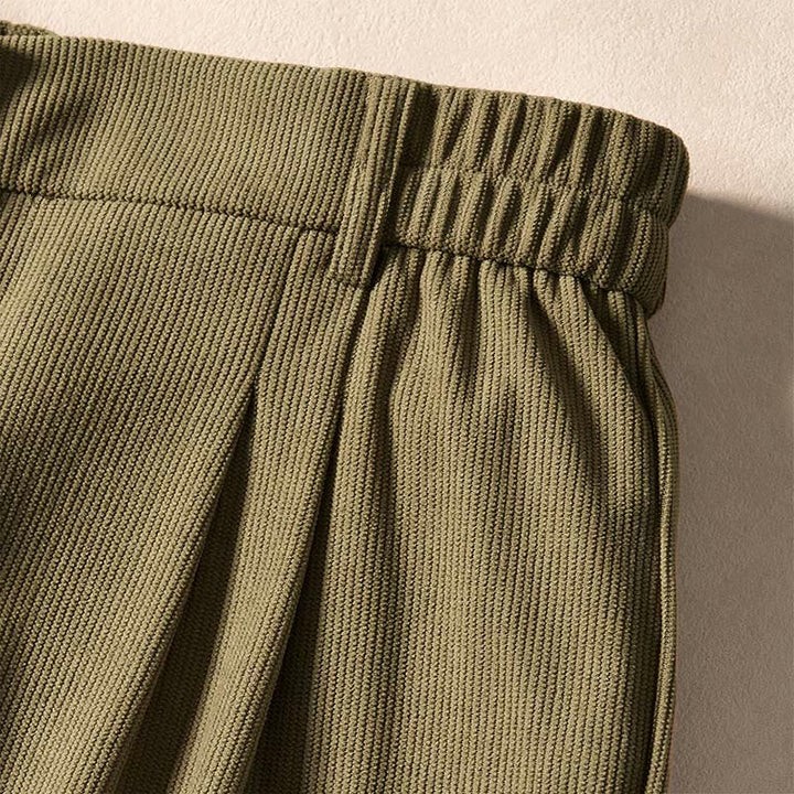 Pantalones harén de cintura alta con bolsillos para mujer Buddha Stones Commute Fall Corduroy - image 7