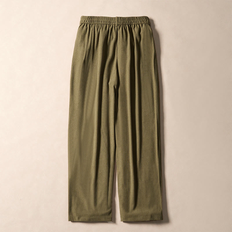 Pantalones harén de cintura alta con bolsillos para mujer Buddha Stones Commute Fall Corduroy - image 1