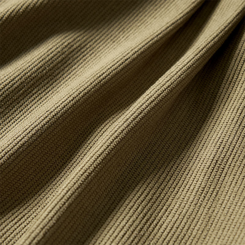 Pantalones harén de cintura alta con bolsillos para mujer Buddha Stones Commute Fall Corduroy - image 9