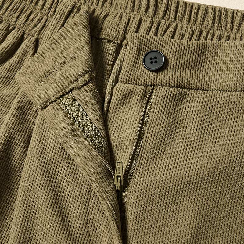 Pantalones harén de cintura alta con bolsillos para mujer Buddha Stones Commute Fall Corduroy - image 6