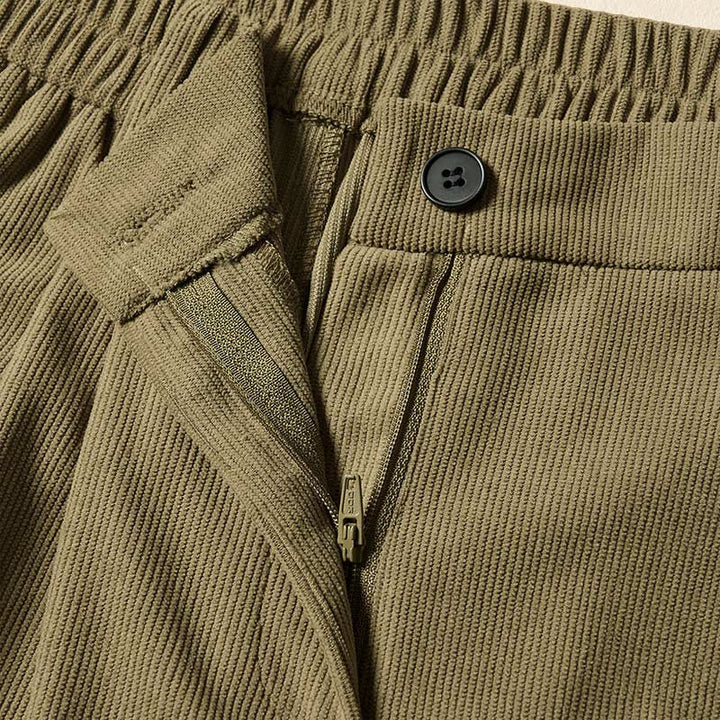 Pantalones harén de cintura alta con bolsillos para mujer Buddha Stones Commute Fall Corduroy - image 6