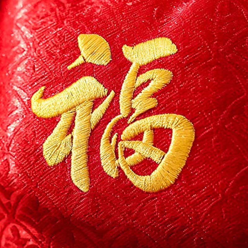 Bordado de Buddha Stones con el personaje Fu del Año del Caballo en forma de moneda de cobre con hilo rojo para decoración colgante. - image 3