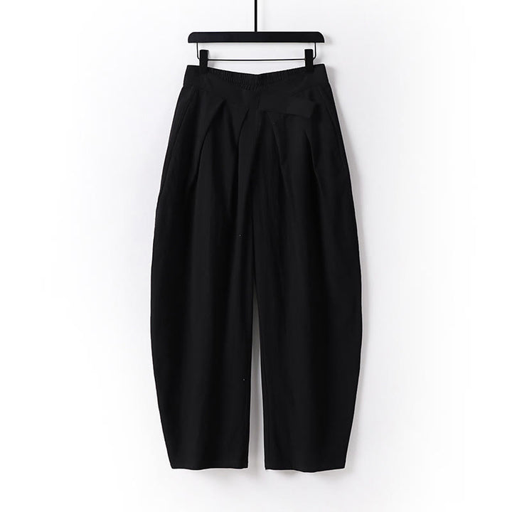 Pantalones de lino y algodón para hombre con diseño de Buddha Stones, pierna recta, cremallera y bolsillos. - Negro - US/UK/AU54, EU64 (9XL) - image 9