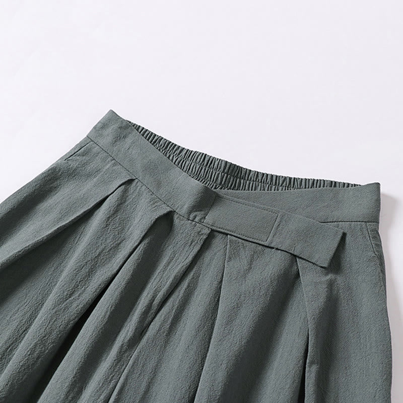 Pantalones de lino y algodón para hombre con diseño de Buddha Stones, pierna recta, cremallera y bolsillos. - image 2