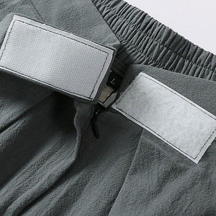 Pantalones de lino y algodón para hombre con diseño de Buddha Stones, pierna recta, cremallera y bolsillos. - image 4