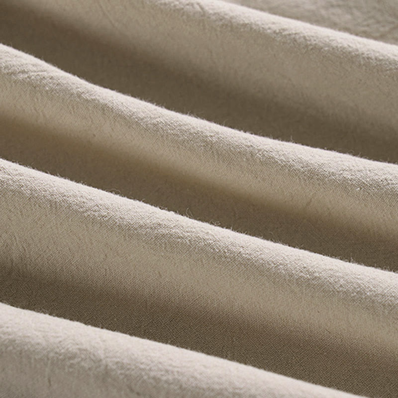 Pantalones de lino y algodón con bolsillos y cordón ajustable hasta el tobillo para hombre de Buddha Stones - image 7