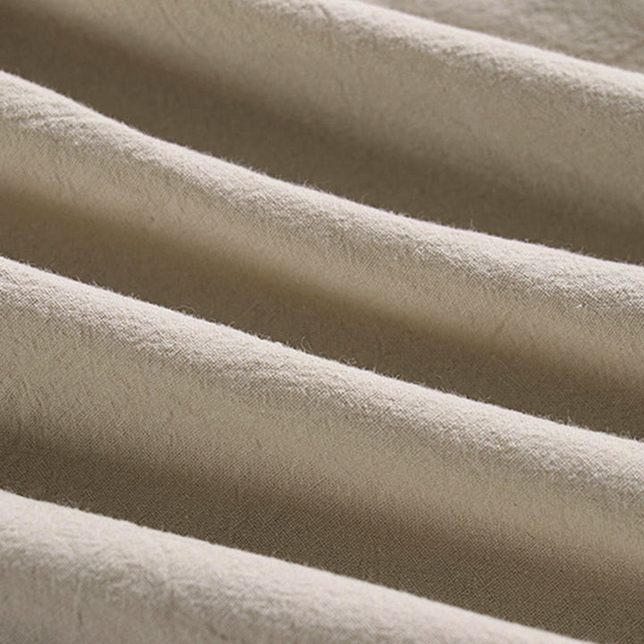 Pantalones de lino y algodón con bolsillos y cordón ajustable hasta el tobillo para hombre de Buddha Stones - image 7