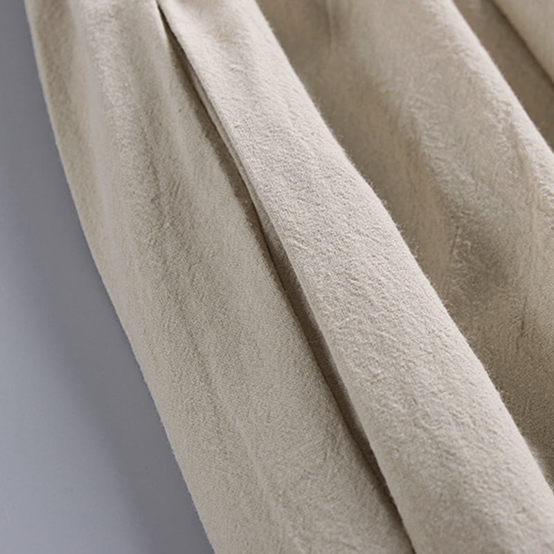 Pantalones de lino y algodón con bolsillos y cordón ajustable hasta el tobillo para hombre de Buddha Stones - image 9