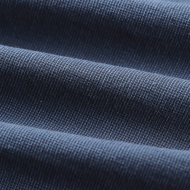 Camisa de algodón de manga larga para hombre con botones en color liso y sencillo con Buddha Stones - image 6