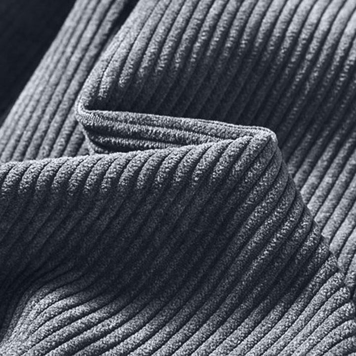 Pantalones harén de pana con forro polar liso y diseño simple para hombre, estilo retro Buddha Stones, con bolsillos - image 30