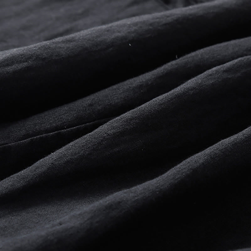 Pantalones capri de algodón estilo harén con bolsillos para mujer Buddha Stones Commute - image 9