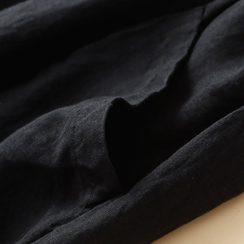 Pantalones capri de algodón estilo harén con bolsillos para mujer Buddha Stones Commute - image 8