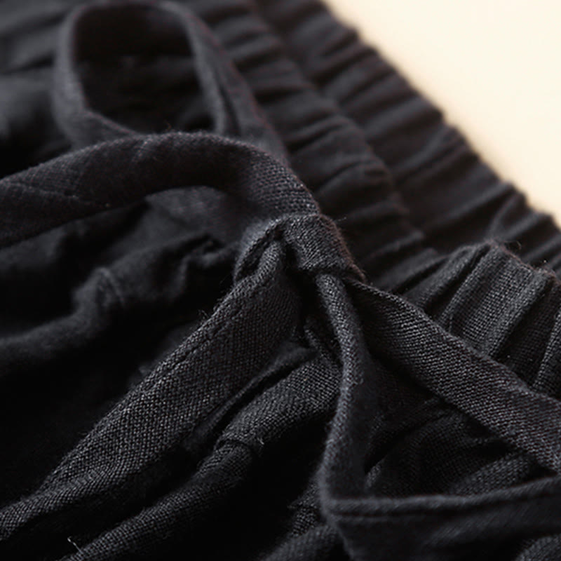 Pantalones capri de algodón estilo harén con bolsillos para mujer Buddha Stones Commute - image 7