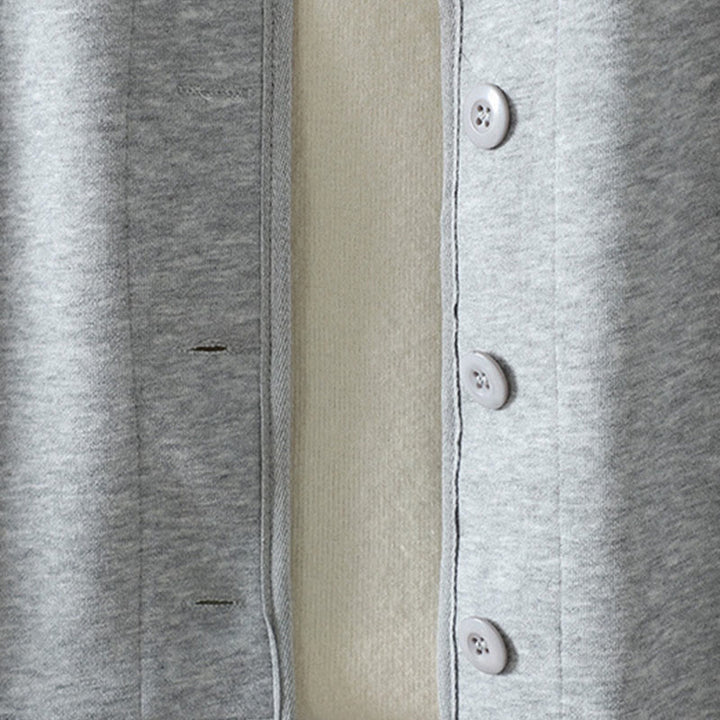 Chaqueta de algodón de manga larga para mujer, sencilla, lisa, con cuello en V y botones, con estampado de Buddha Stones - image 11