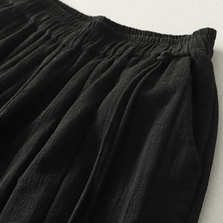 Pantalones gruesos de algodón y poliéster con bolsillos para mujer de Buddha Stones - image 9