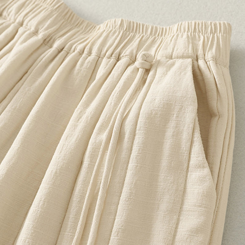 Pantalones gruesos de algodón y poliéster con bolsillos para mujer de Buddha Stones - image 4