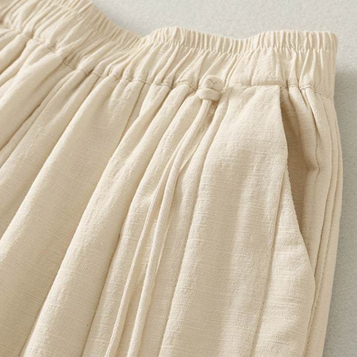 Pantalones gruesos de algodón y poliéster con bolsillos para mujer de Buddha Stones - image 4