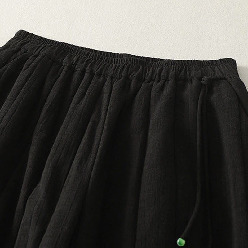 Pantalones gruesos de algodón y poliéster con bolsillos para mujer de Buddha Stones - image 10