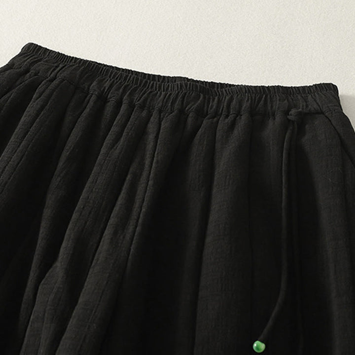 Pantalones gruesos de algodón y poliéster con bolsillos para mujer de Buddha Stones - image 10