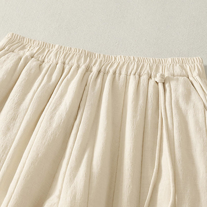 Pantalones gruesos de algodón y poliéster con bolsillos para mujer de Buddha Stones - image 3