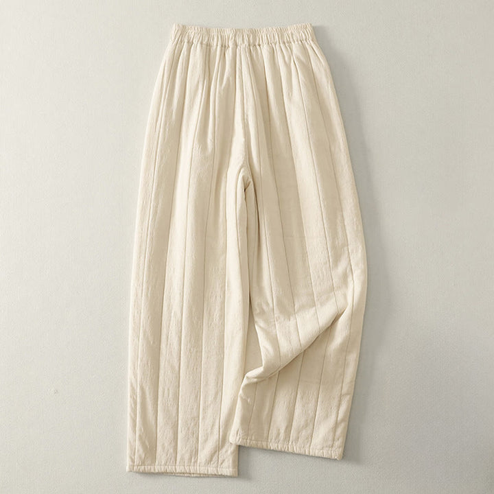 Pantalones gruesos de algodón y poliéster con bolsillos para mujer de Buddha Stones - image 1