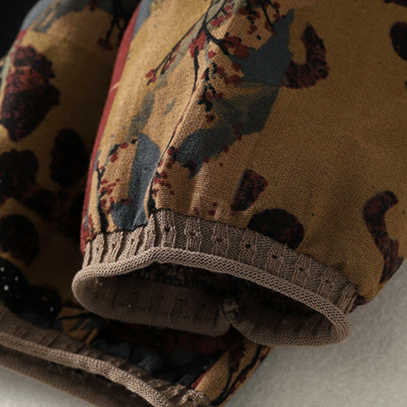 Camiseta de manga larga para mujer con cuello en V y bolsillos, con diseño geométrico de patchwork y Buddha Stones en otoño - image 6