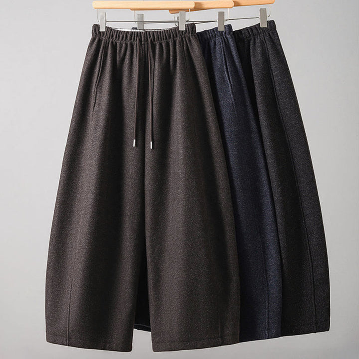 Pantalones gruesos de algodón con cordones y bolsillos para mujer con diseño de Buddha Stones - image 23