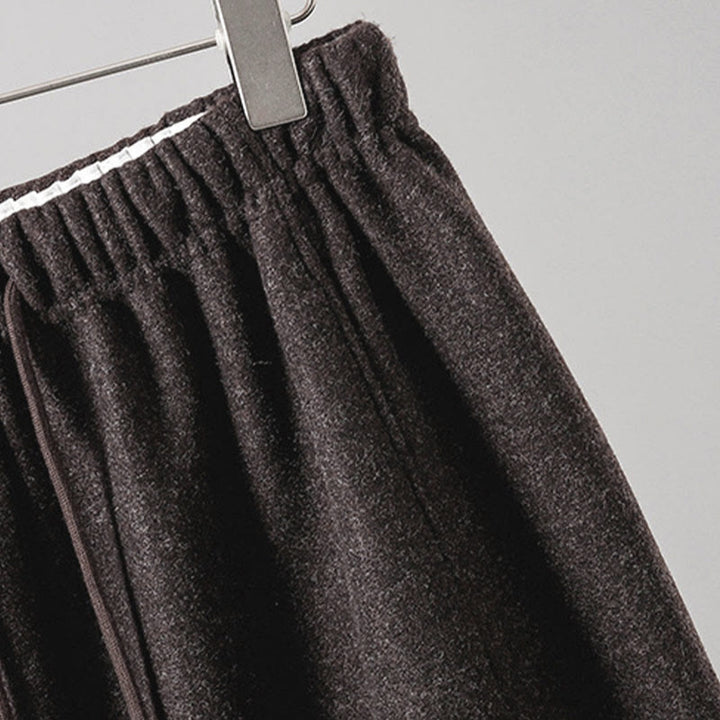 Pantalones gruesos de algodón con cordones y bolsillos para mujer con diseño de Buddha Stones - image 17