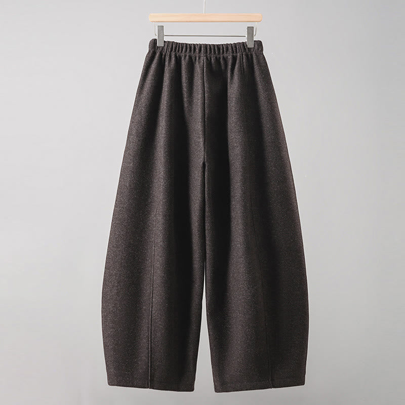 Pantalones gruesos de algodón con cordones y bolsillos para mujer con diseño de Buddha Stones - image 15