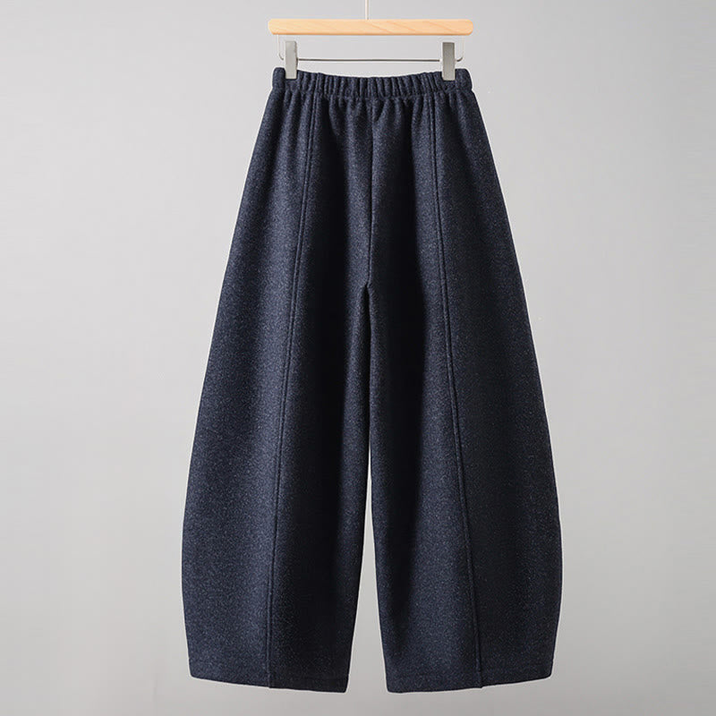 Pantalones gruesos de algodón con cordones y bolsillos para mujer con diseño de Buddha Stones - image 8