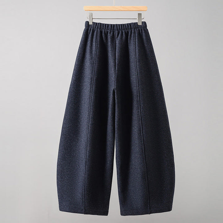 Pantalones gruesos de algodón con cordones y bolsillos para mujer con diseño de Buddha Stones - image 8