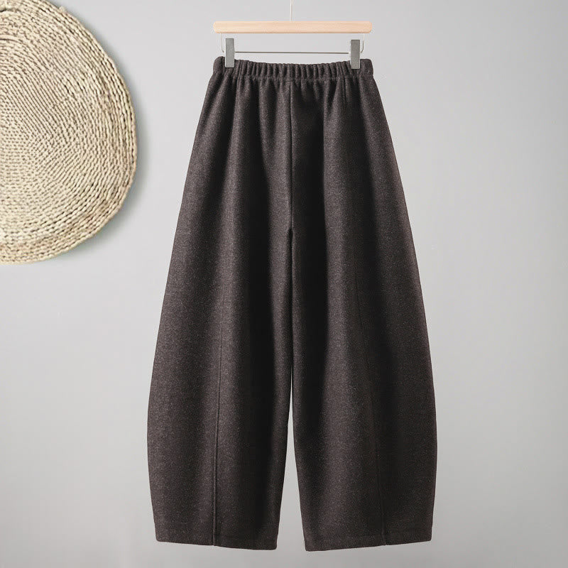 Pantalones gruesos de algodón con cordones y bolsillos para mujer con diseño de Buddha Stones - Marrón silla de montar - US8-10，UK/AU12-14，EU40-42 (2XL) - image 14