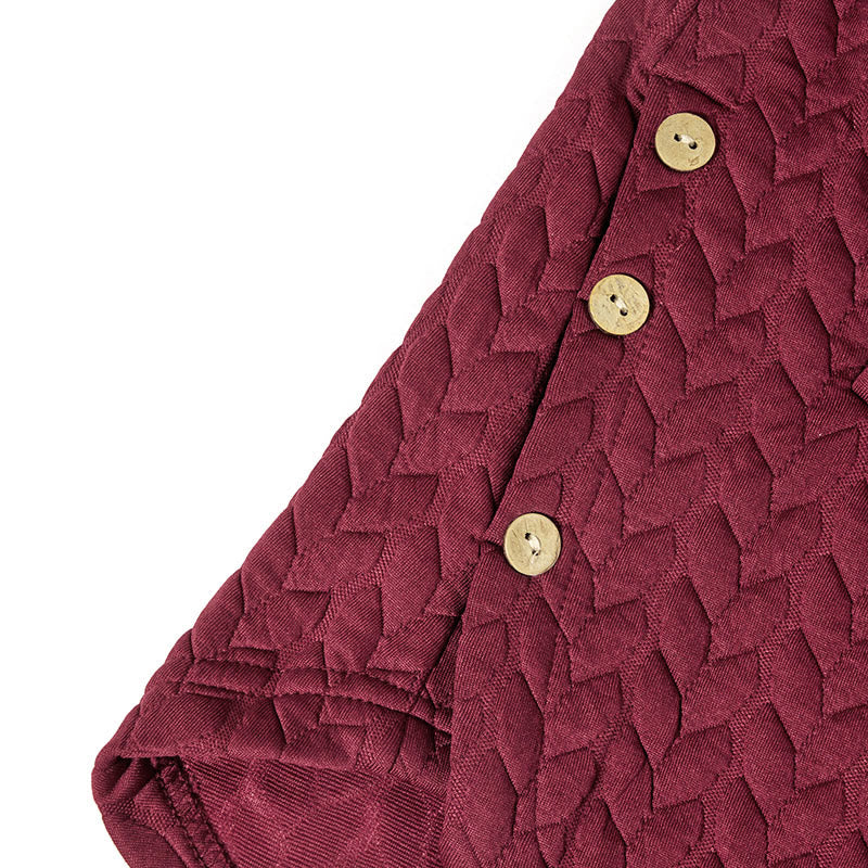 Abrigo con capucha de manga larga para mujer, diseño de espigas de trigo otoñales y Buddha Stones, con bolsillos, largo medio - image 5