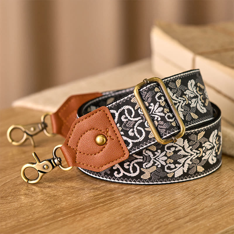 Correas de repuesto para bolsos de mano ajustables con bordado geométrico de flores y Buddha Stones - image 28