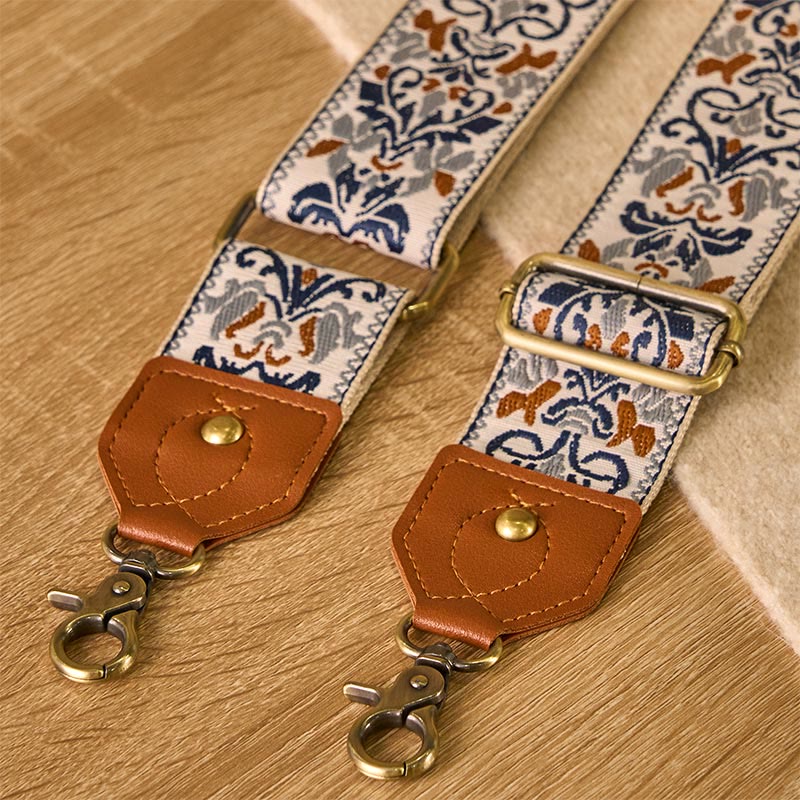 Correas de repuesto para bolsos de mano ajustables con bordado geométrico de flores y Buddha Stones - image 24