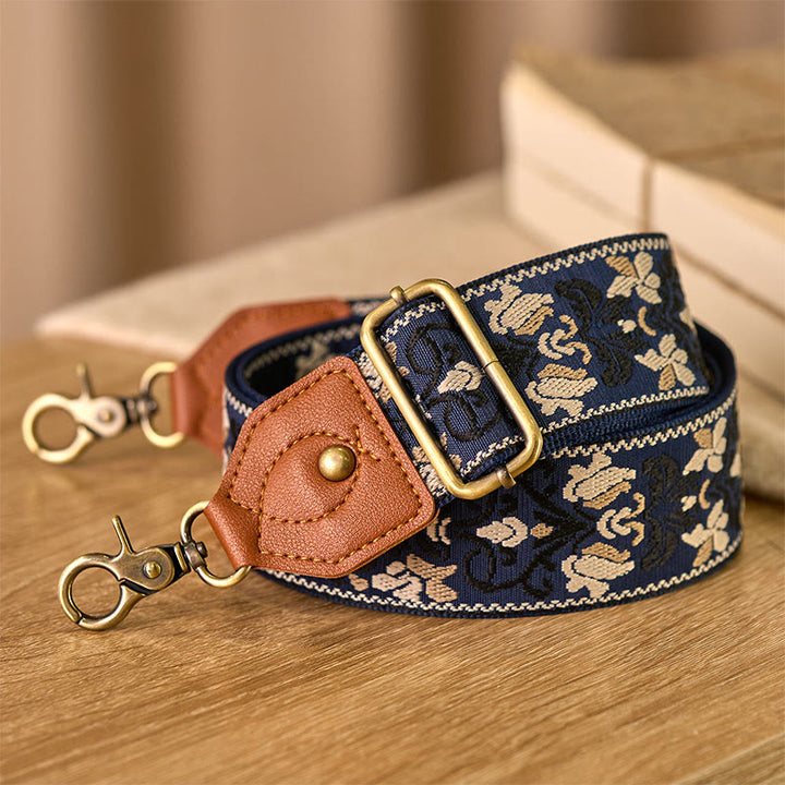 Correas de repuesto para bolsos de mano ajustables con bordado geométrico de flores y Buddha Stones - image 8