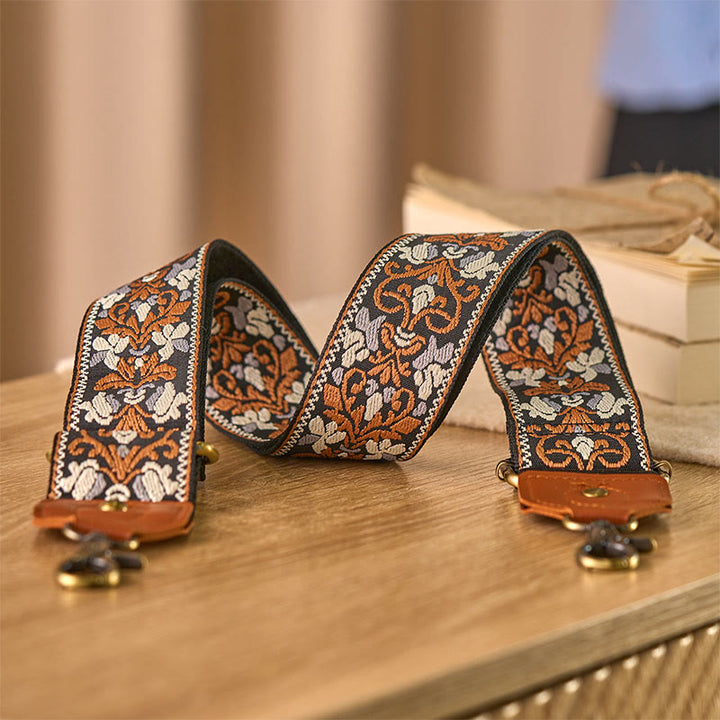 Correas de repuesto para bolsos de mano ajustables con bordado geométrico de flores y Buddha Stones - image 2