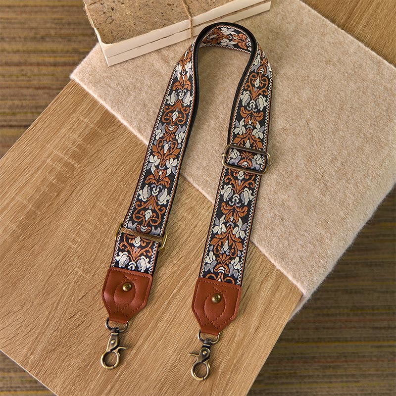 Correas de repuesto para bolsos de mano ajustables con bordado geométrico de flores y Buddha Stones - image 1