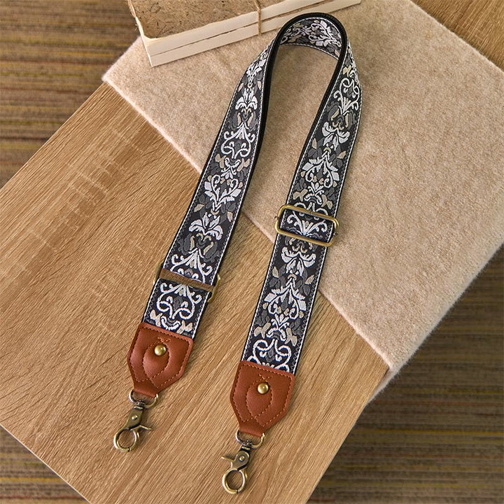 Correas de repuesto para bolsos de mano ajustables con bordado geométrico de flores y Buddha Stones - image 26