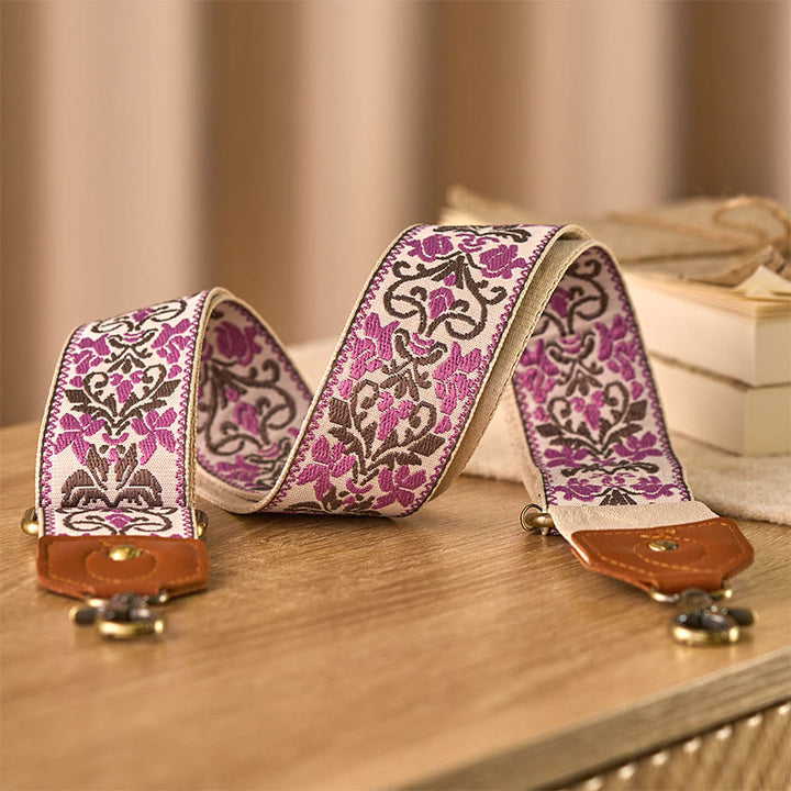 Correas de repuesto para bolsos de mano ajustables con bordado geométrico de flores y Buddha Stones - image 12