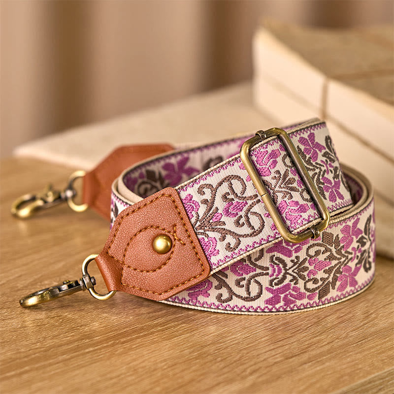 Correas de repuesto para bolsos de mano ajustables con bordado geométrico de flores y Buddha Stones - image 13