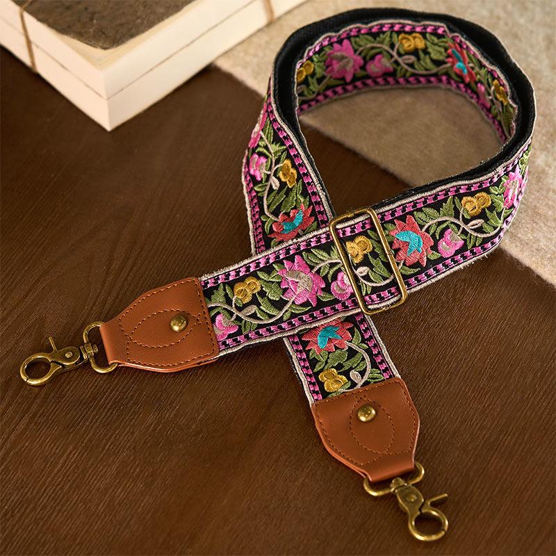 Correas de repuesto para bolsos, bandoleras, ... - Negro Rosa Verde - 75-135 cm x 5 cm - image 17